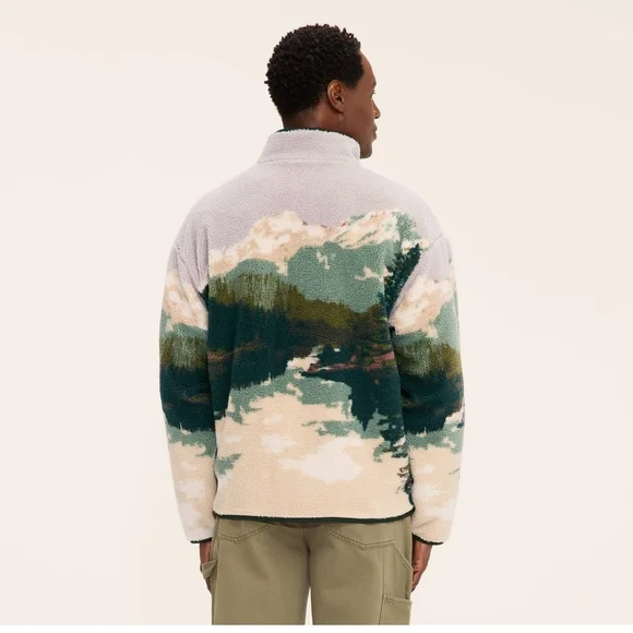 Adult Jacket Faux-shearling Size Small #227 - Picture 5 of 8